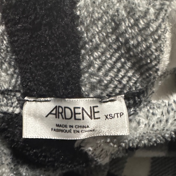 Ardene Black and White Checkered fleece Pajama Pants xs - Picture 2 of 2